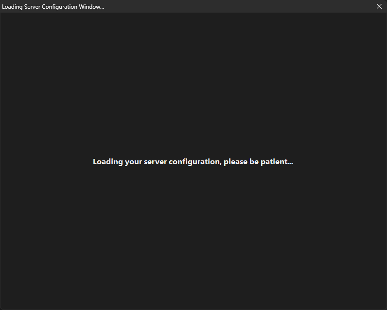 Server Config Save Button Loading
